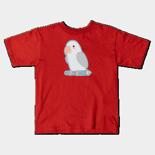 Cute Parrot - Gray Blue Kids T-Shirt